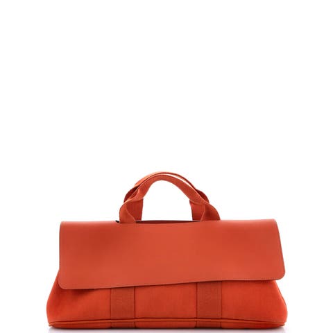 Valparaiso East West Bag Toile and Leather PM