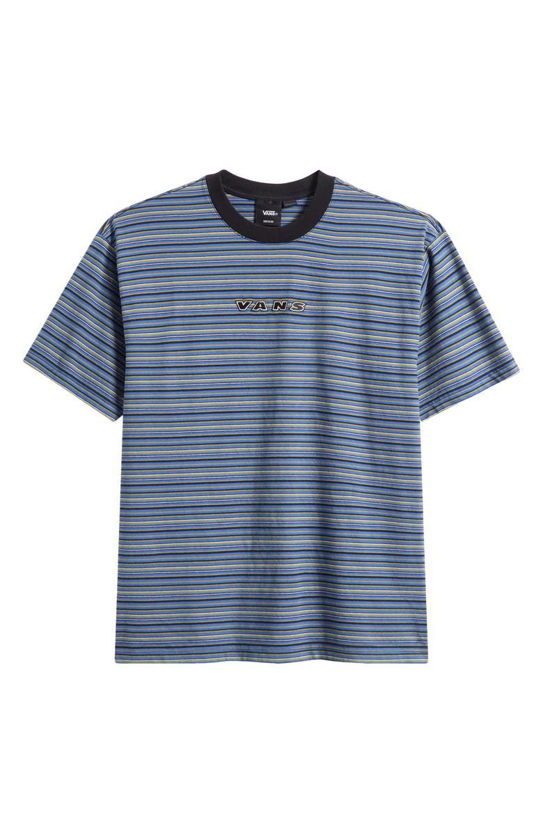 Vans Cameron Stripe Cotton T-Shirt, Main, color, Black-True Blue