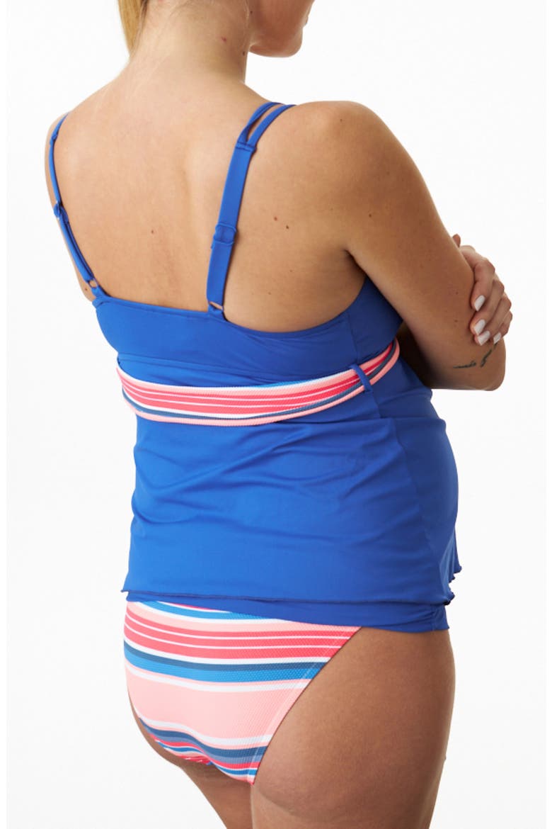 Devon Striped Two-Piece Maternity Swimsuit, Alternate, color, BLUE ROYAL
