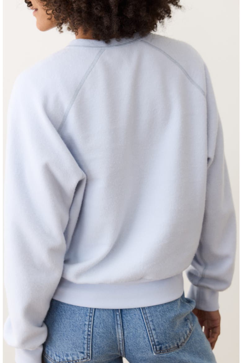 Cloud 9 Reversible Organic Cotton Blend Fleece Crewneck Sweatshirt, Alternate, color, SOFT CHAMBRAY