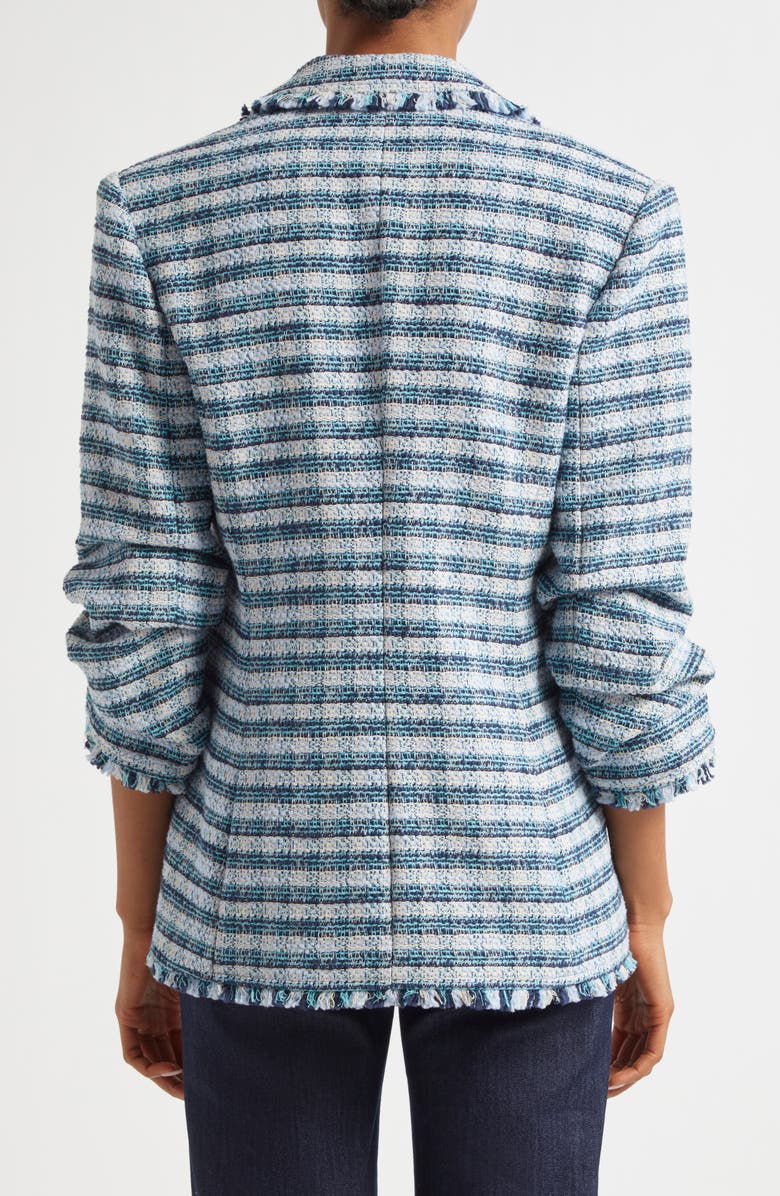 Cinq à Sept Khloe Stretch Cotton Tweed Blazer, Alternate, color, Navy Multi