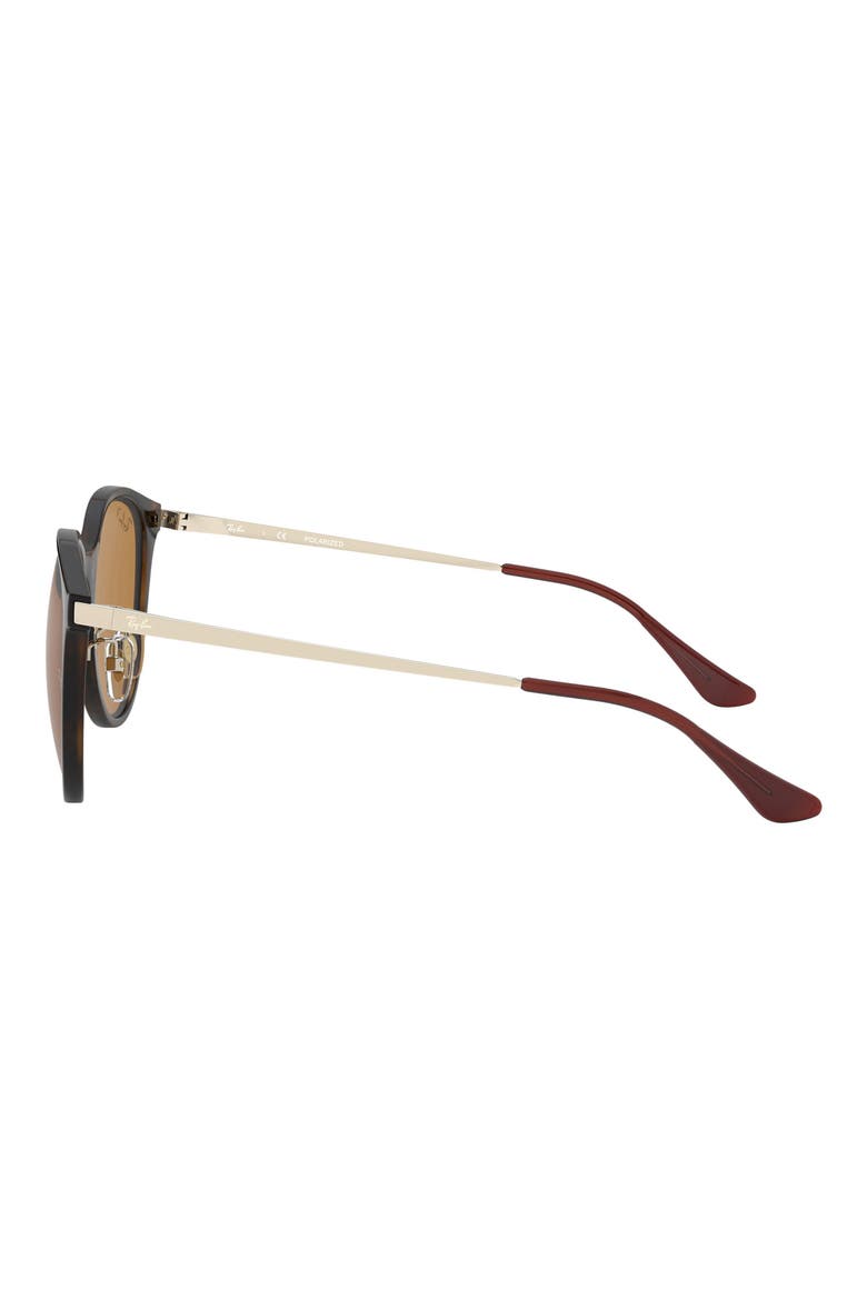 55mm Polarized Square Sunglasses, Alternate, color, LIGHT HAVANA / BROWN