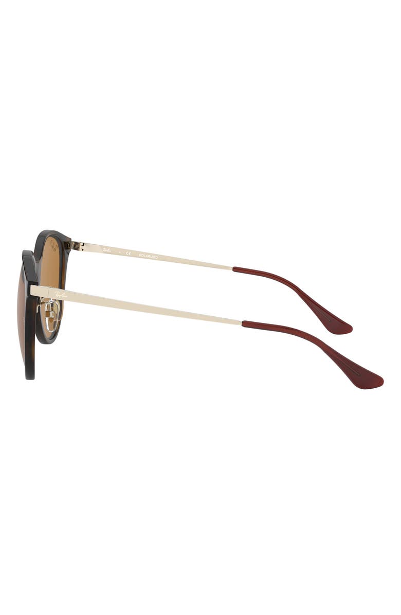 Ray-Ban 55mm Polarized Square Sunglasses, Alternate, color, Light Havana / Brown