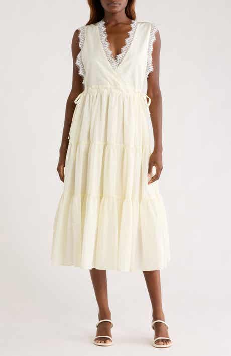 MELLODAY Lace Detail Tiered Dress