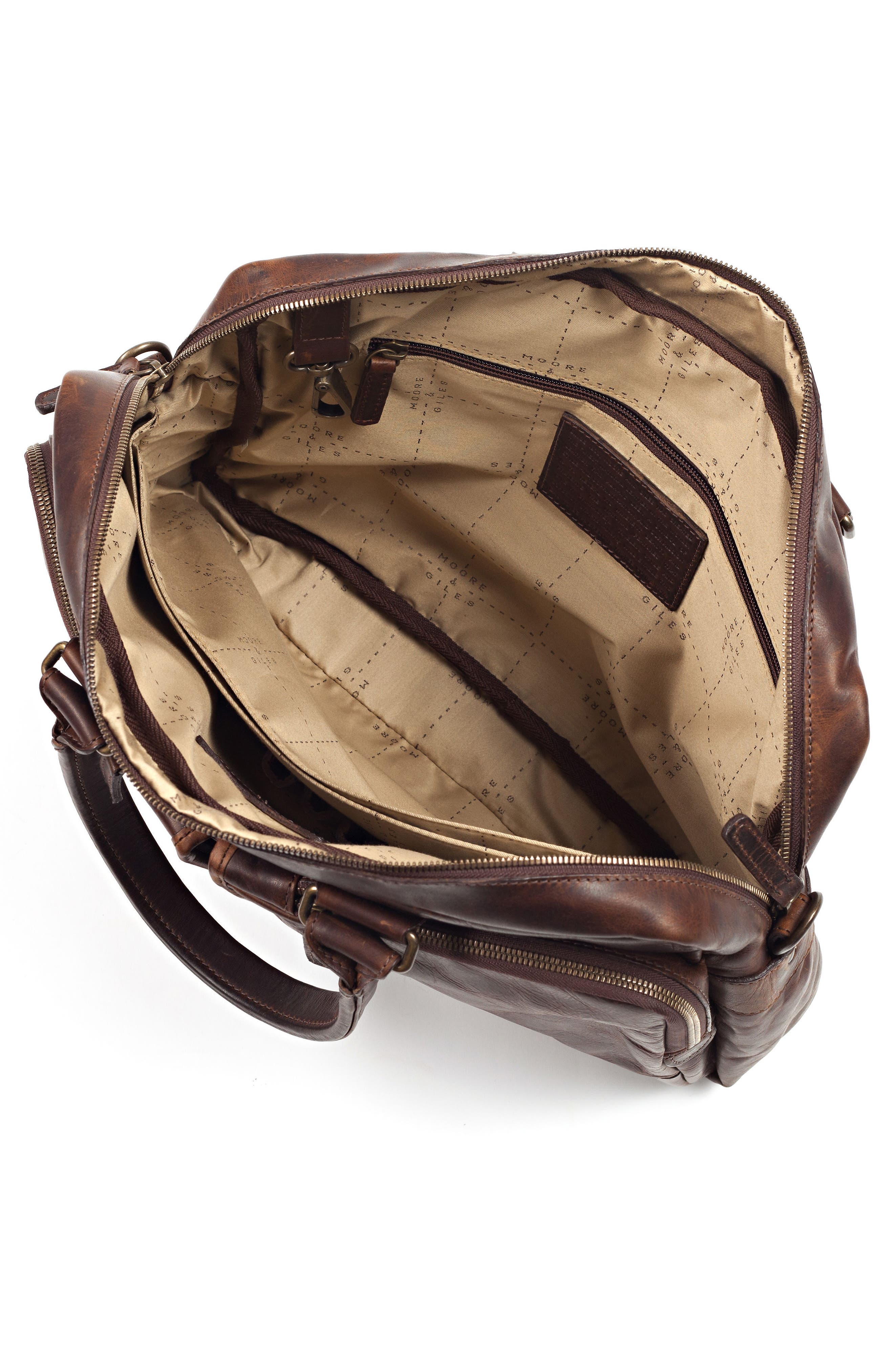 Moore & Giles Haythe Leather Briefcase, Alternate, color, 