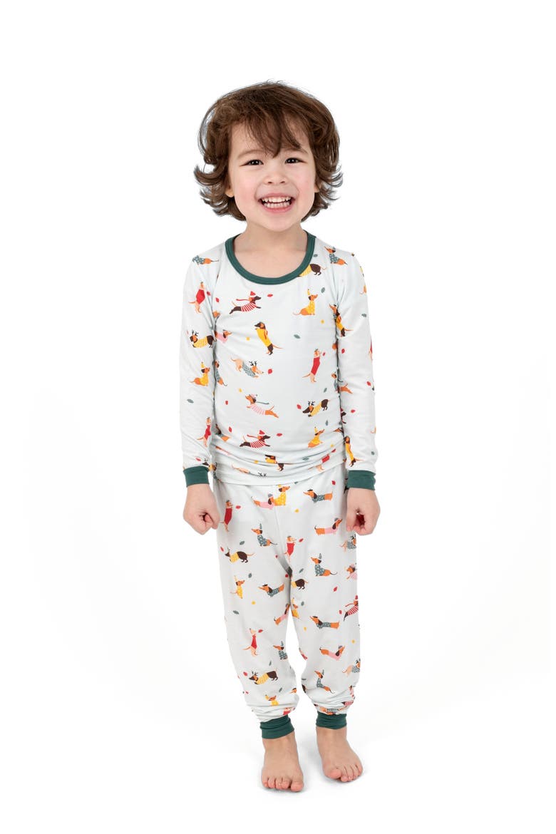 2-pc. Soft Stretch Viscose Cool Touch Matching Family Holiday Pajamas, Main, color, Dogs White