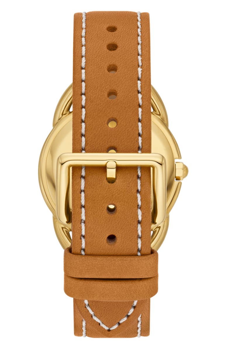 Tory Burch The Miller Leather Strap Watch, 32mm, Alternate, color,