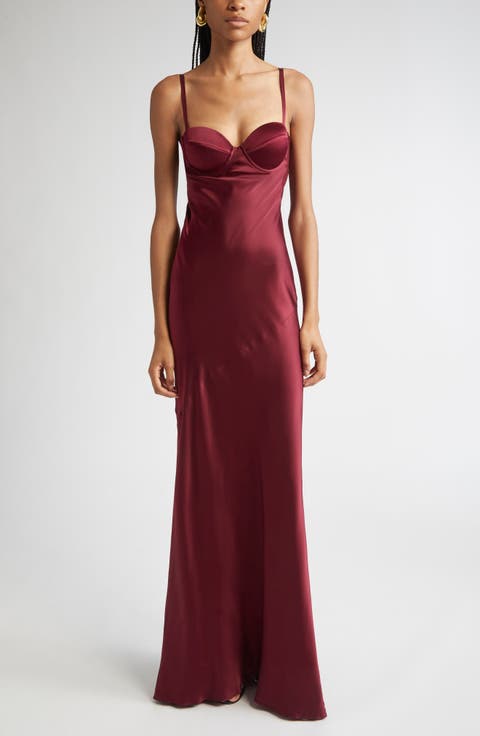 Sayla Underwire Bias Cut Silk Mermaid Gown