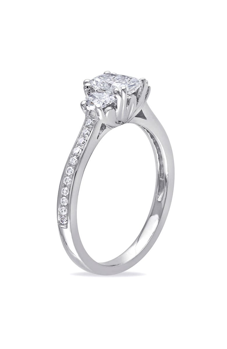 Julianna B. Diamond Radiant 3-Stone Engagement Ring 14k, Alternate, color, 14K White Gold