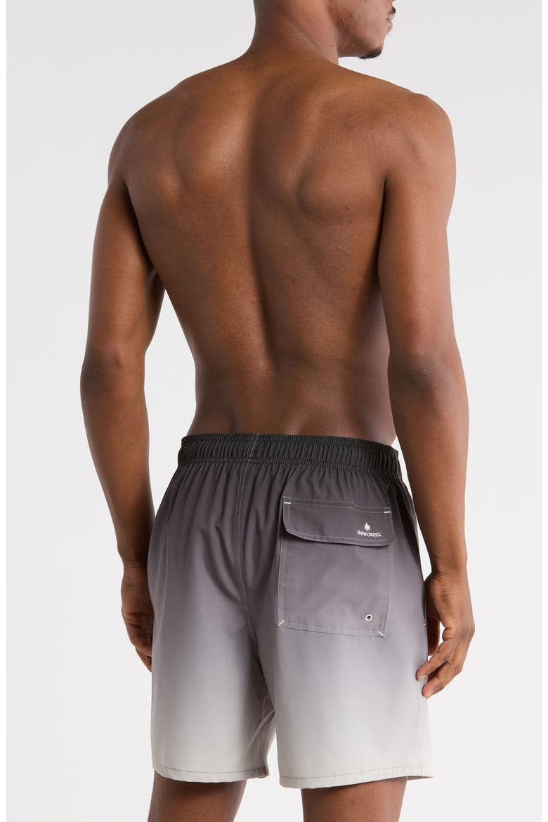 Ombrè Swim Trunks, Alternate, color, BLACK TO BIRCH OMBRE