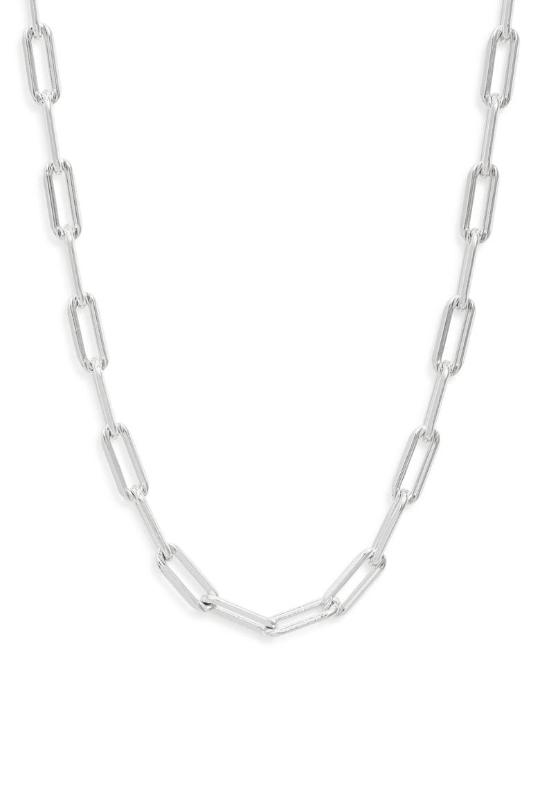Keepsake Chain Necklace, Main, color, SILVER