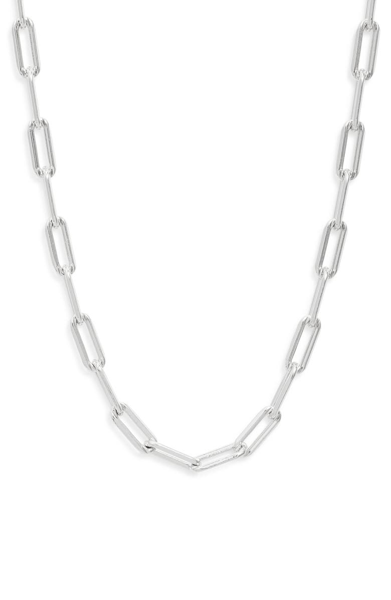 THE SIS KISS Keepsake Chain Necklace, Main, color, Silver