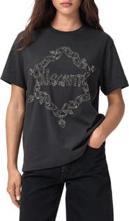 AllSaints Link Embellished Cotton T-Shirt