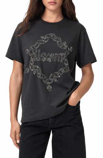 AllSaints Link Embellished Cotton T-Shirt