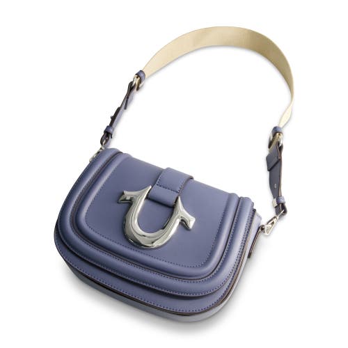 True Religion Saddle Bag With Gold Hardware In Blue