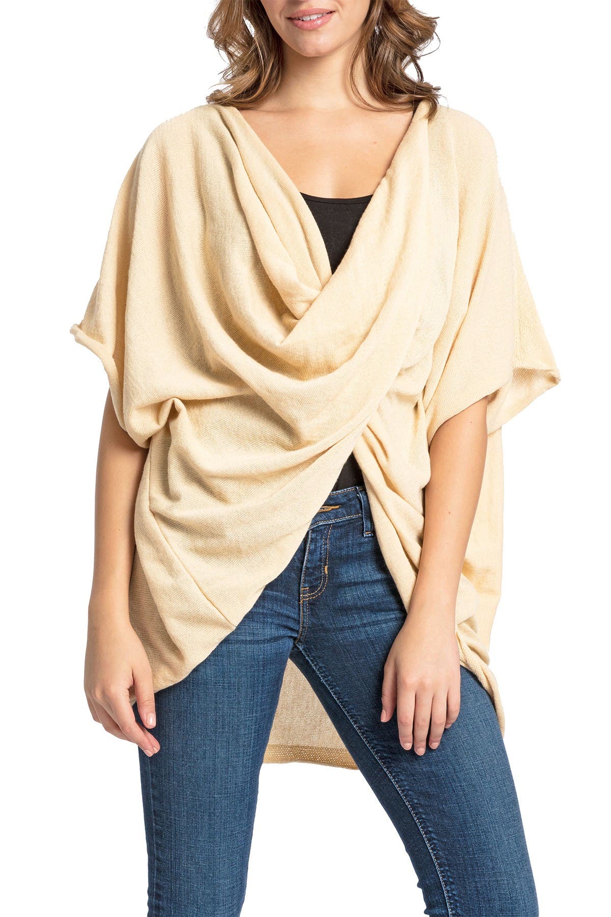 Twist Front Recycled Knit Kimono