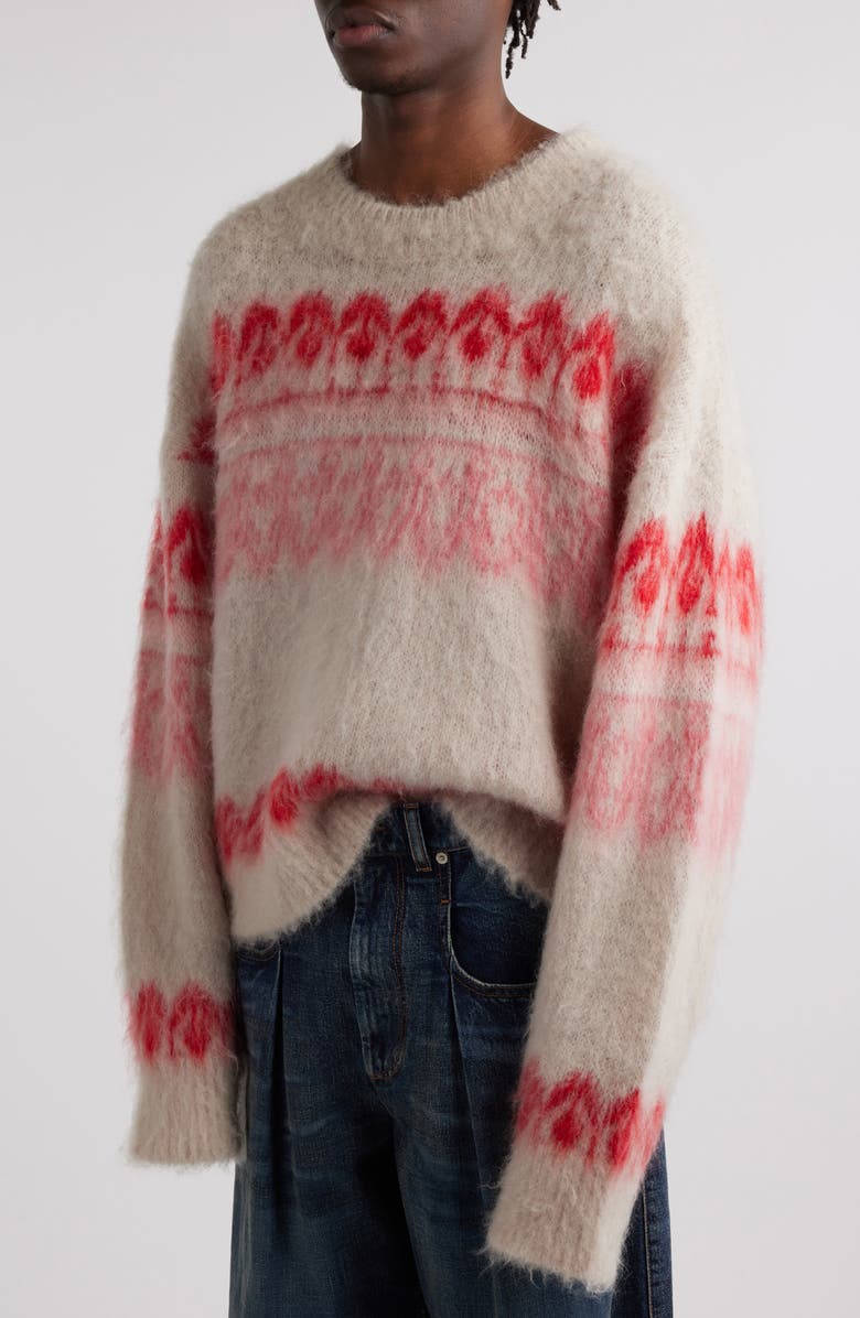 Isabel Marant Dullyth Oversize Wool & Mohair Blend Crewneck Sweater, Alternate, color,