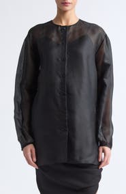 Carolina Herrera Silk Long Sleeve Shirt