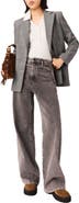 maje Wide-leg jeans with chain-link belt