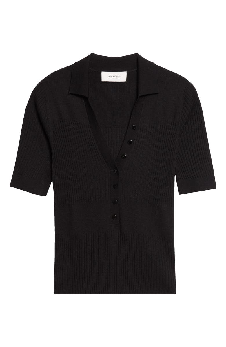 Lisa Yang Malie Cashmere Pullover Sweater, Main, color, Black