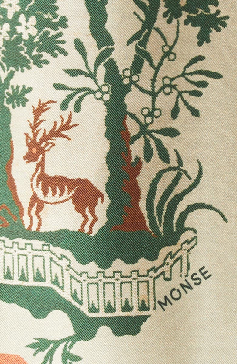 MONSE Deconstructed Silk Pajama Top, Alternate, color, Beige Multi