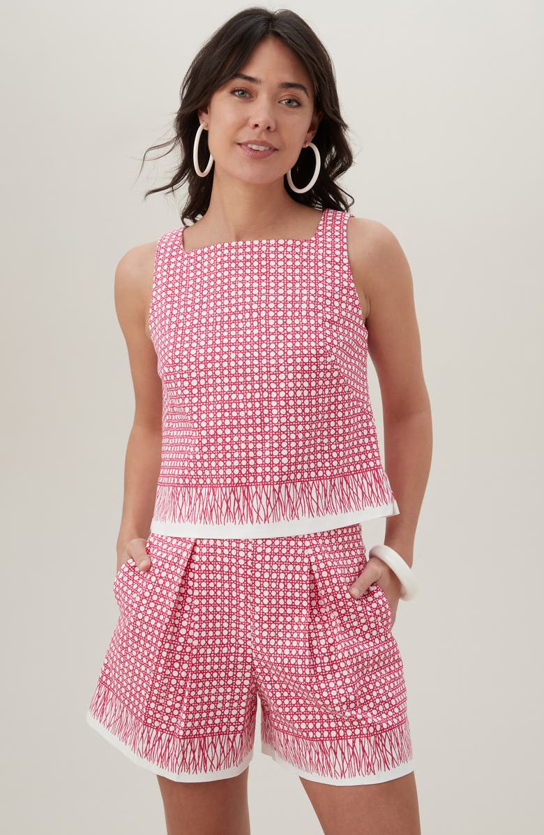 Trina Turk Venya Shell, Alternate, color, Passion Pink/ Whitewash