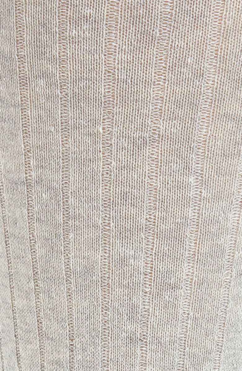 Nordstrom Ribbed Linen Blend Dress Socks, Alternate, color, Light Grey