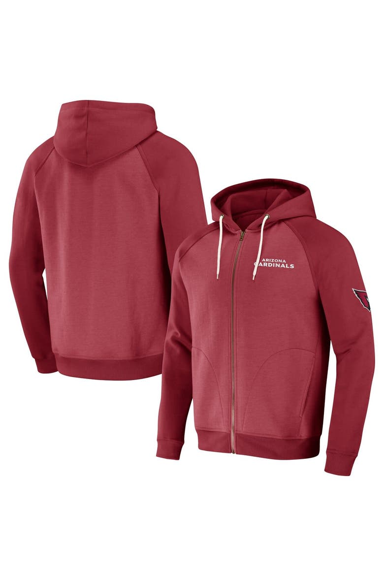 Men's NFL x Darius Rucker Collection by Fanatics Cardinal Arizona Cardinals Raglan Full-Zip Hoodie, Alternate, color, Cardinal