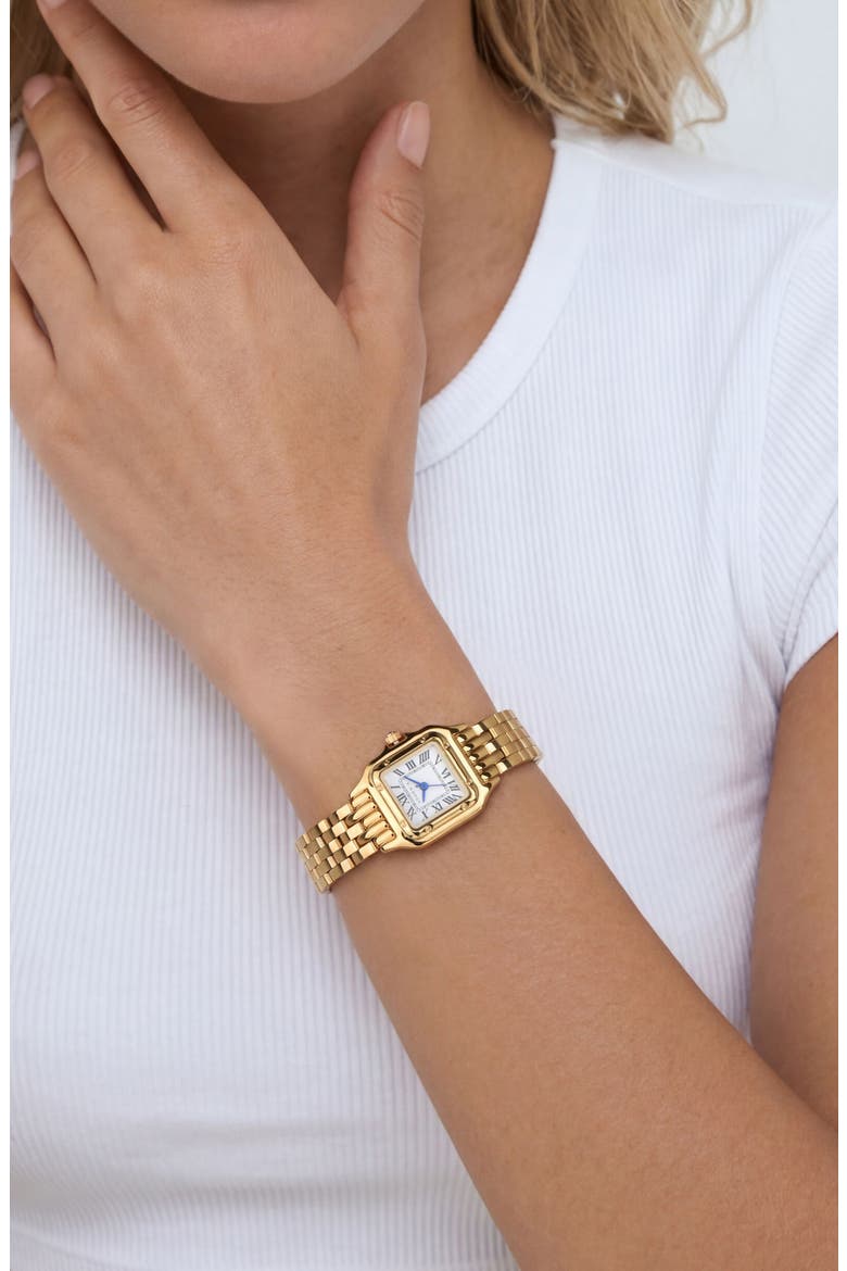 Paris Bracelet Strap Watch, 22mm, Alternate, color, GOLD/ WHITE