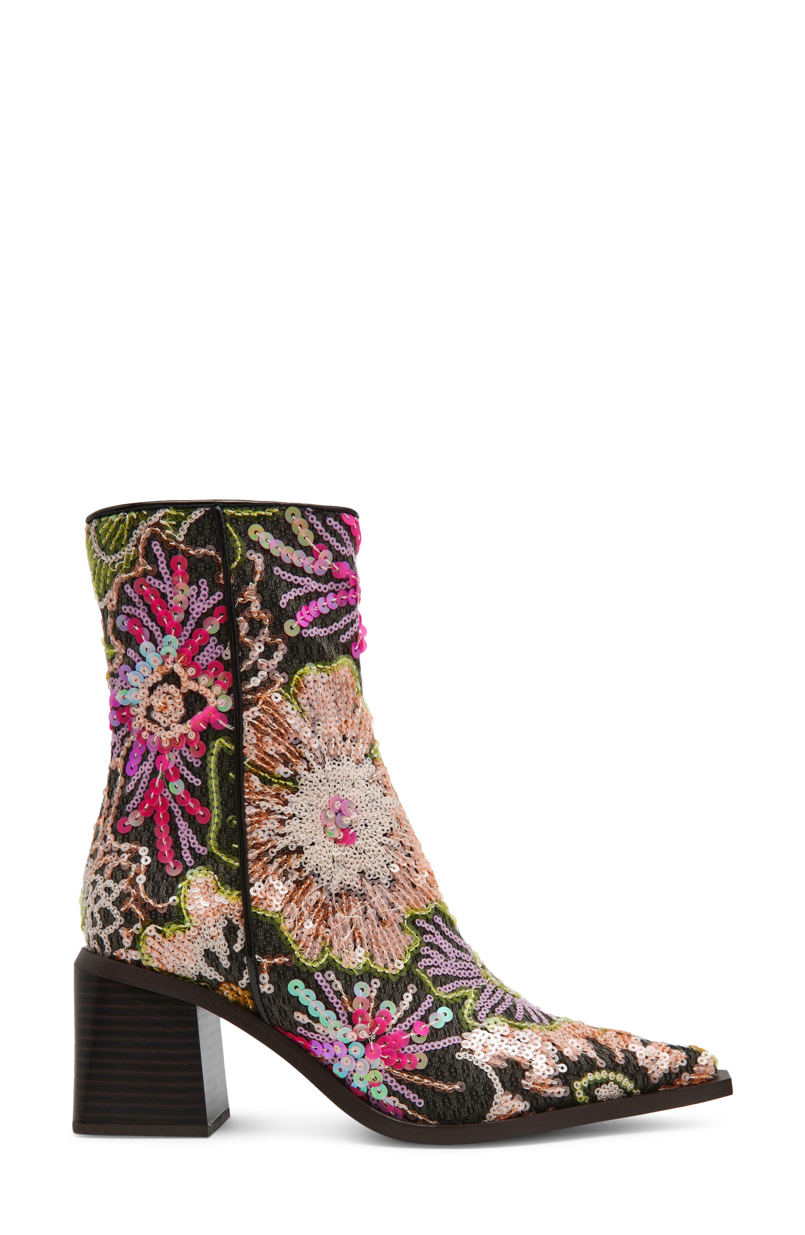 Rudy Bootie, Alternate, color, BLACK FLORAL MULTI