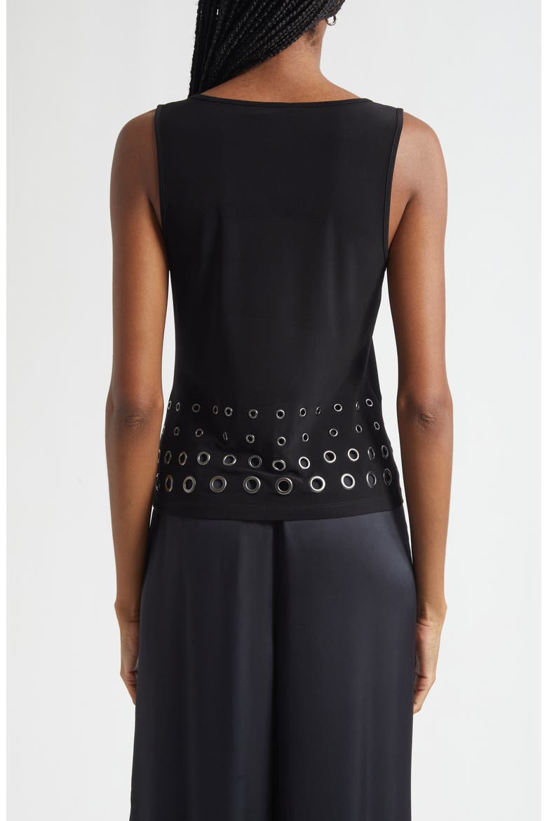 Eline Grommet Accent Tank, Alternate, color, BLACK