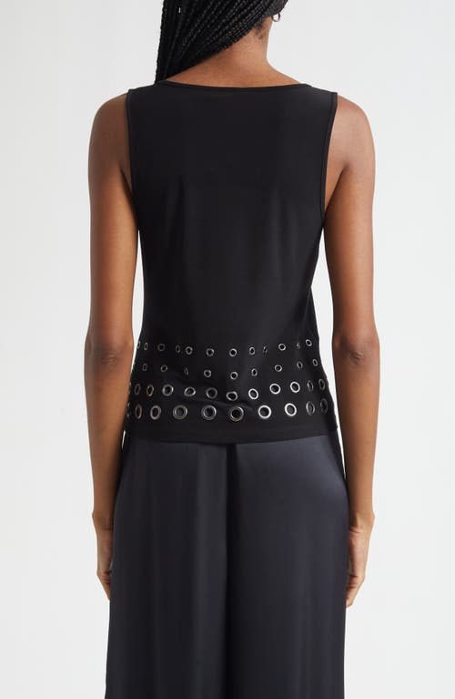 Ramy Brook Eline Grommet Accent Tank In Black