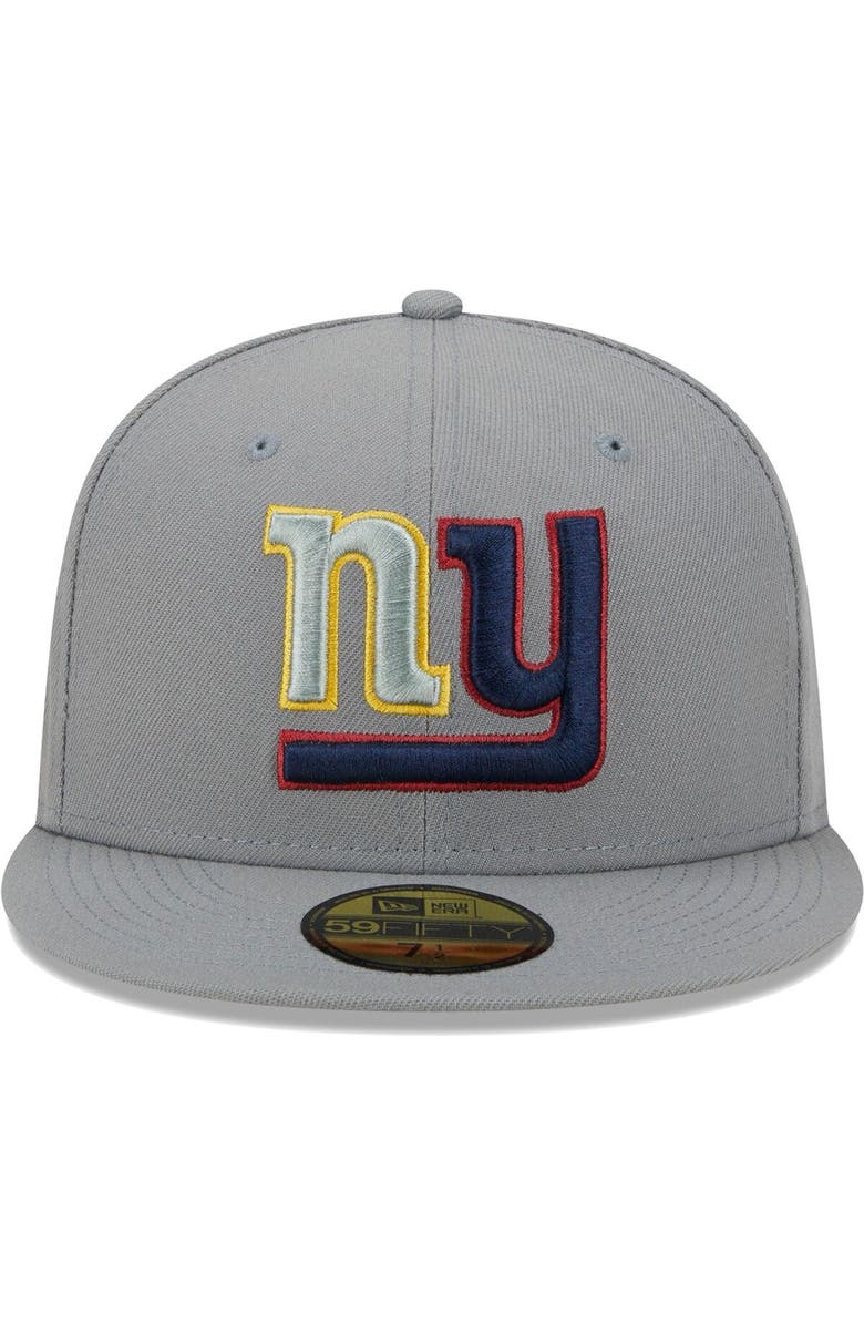 New Era Men's New Era Gray New York Giants Color Pack 59FIFTY Fitted Hat, Alternate, color,