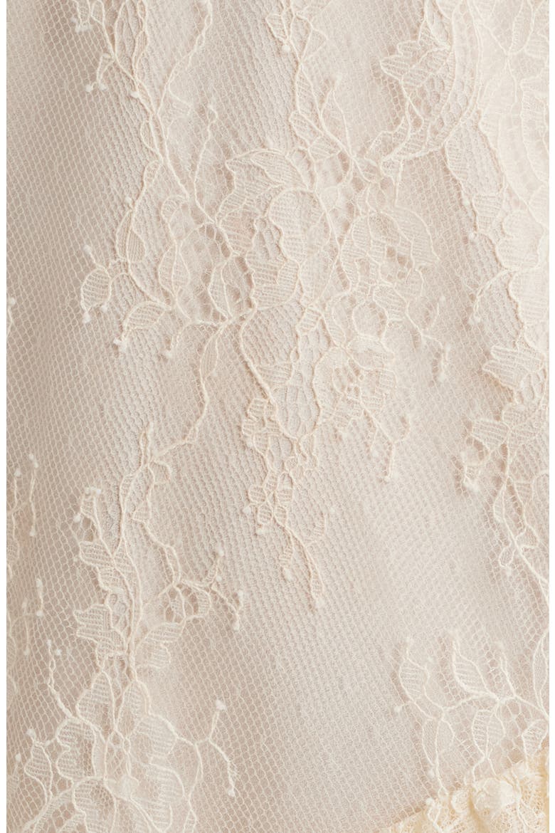 Seelie Eyelash Lace Long Sleeve Minidress, Alternate, color, IVORY
