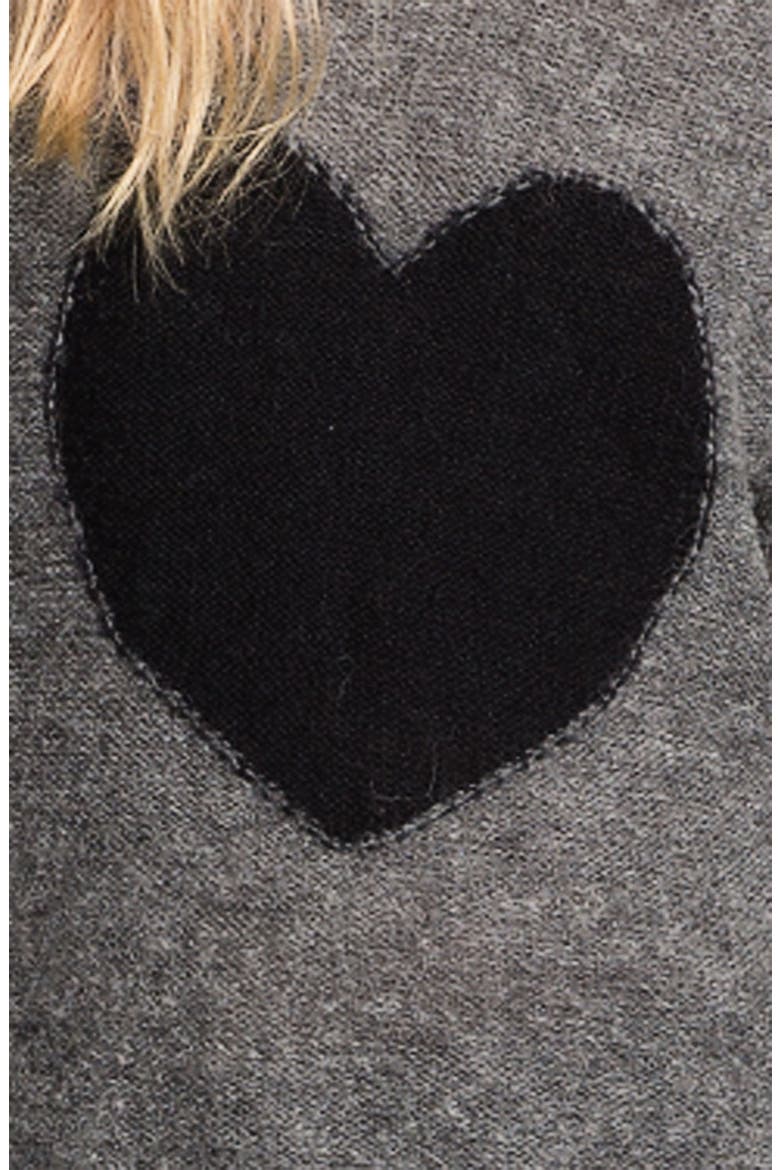 Intarsia Knit Sweater, Alternate, color, CHARCOAL/ BLACK