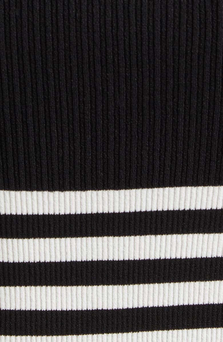 Max Mara Braies Stripe Bodice Rib Sweater, Alternate, color, Black