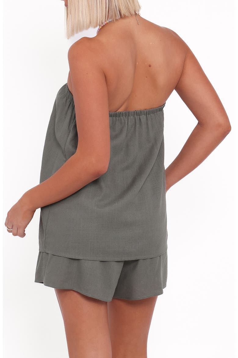 Karlen Strapless Romper, Alternate, color, PALM GREEN