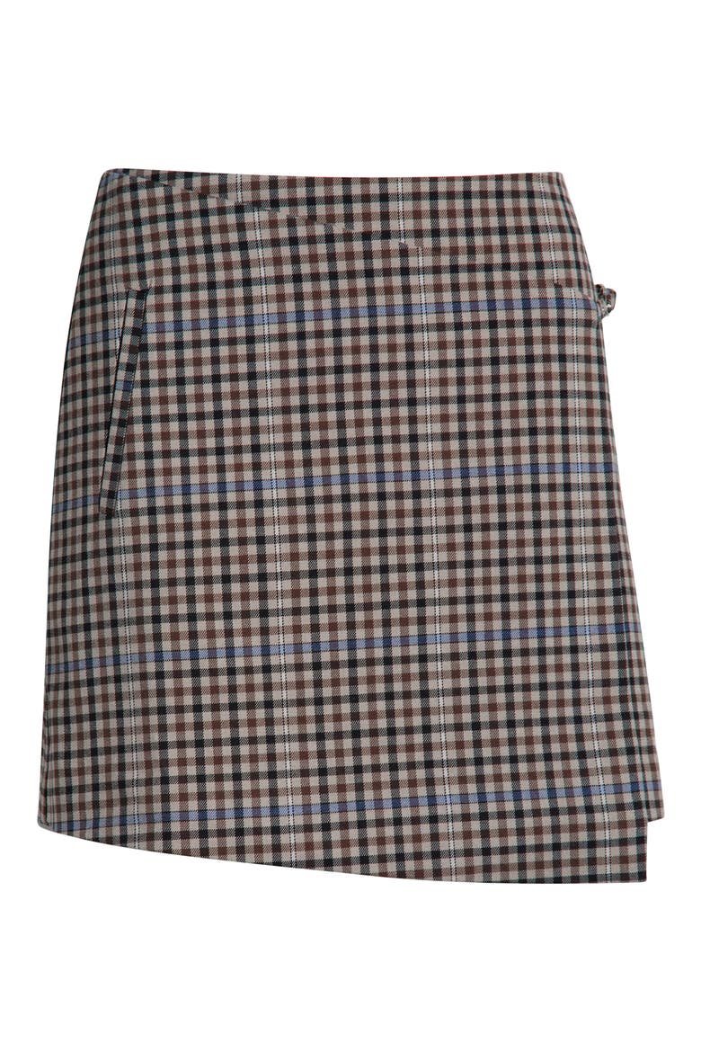 Nial Check Miniskirt, Alternate, color, MOCHA CHECK