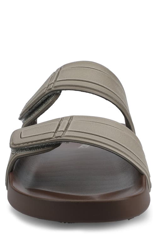 Vance Co. Vance Mario Comfort Adjustable Strap Slide-in Sandal In Brown