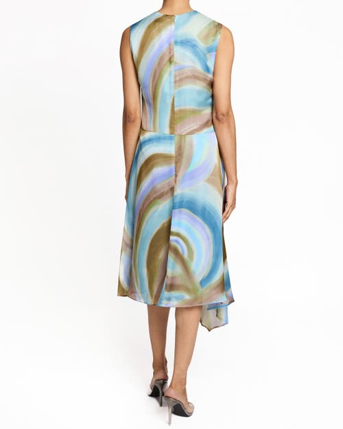 SANTORELLI SANTORELLI CECILIA SLEEVELESS MIDI DRESS WITH ASYMMETRICAL HEMLINE