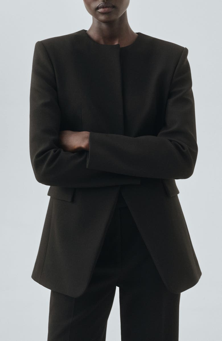 MANGO Selection Fitted Suit Jacket, Main, color, Black