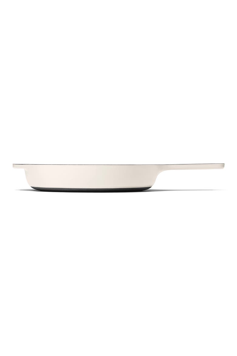 10.5-Inch Enameled Cast Iron Skillet, Alternate, color, CREAM