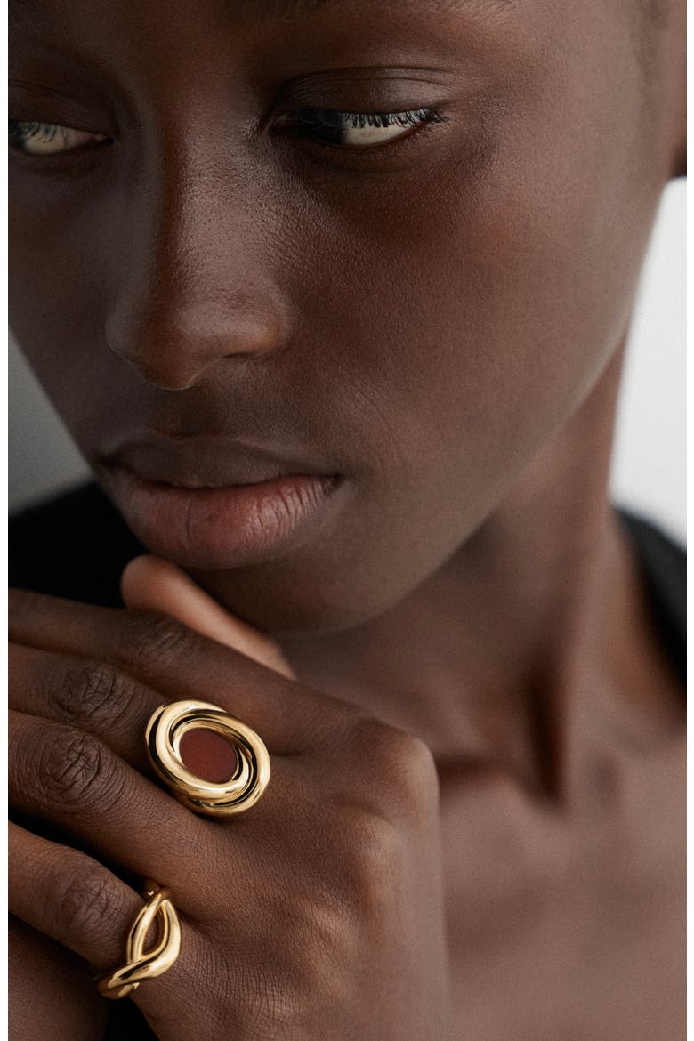 Ochre 18k Gold Vermeil Red Jasper Ring, Alternate, color, 18K GOLD VERMEIL / RED JASPER