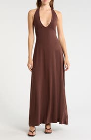 PacSun Alexa Plunge Halter Neck Midi Dress