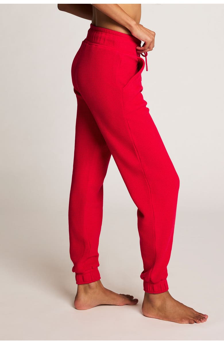 Negative Underwear Waffle Knit Jogger, Alternate, color, Cerise