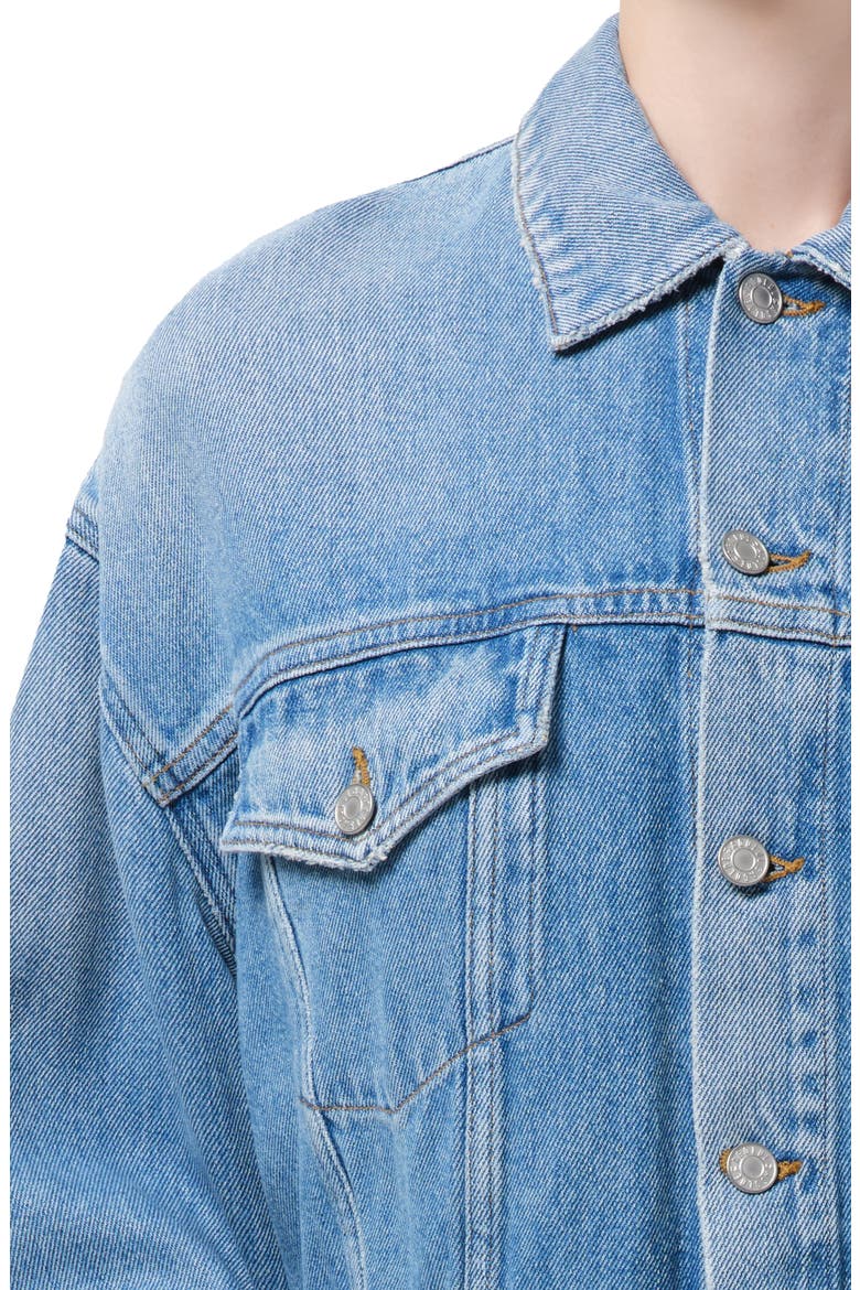 Palmer Denim Trucker Jacket, Alternate, color, SCRIPT MED TINTED INDIGO