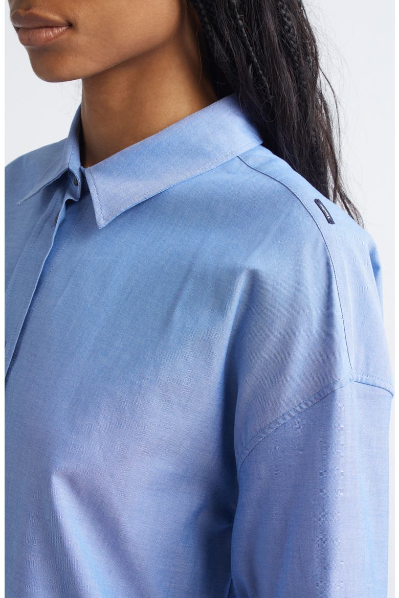 Adele Cotton Button-Up Shirt, Alternate, color, CORNFLOWER BLUE
