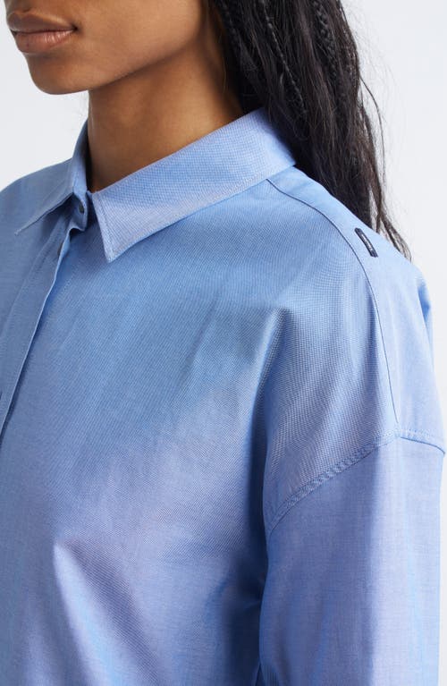 Max Mara Adele Cotton Button-up Shirt In Blue