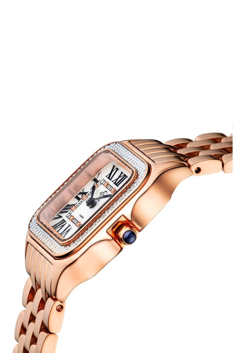 Women's Milan Diamond Dial Bracelet Watch, 27.5mm, Alternate, color, ROSE GOLD