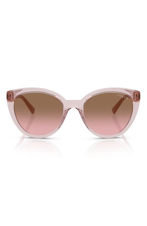 Vogue 53mm Cat Eye Sunglasses In Transparent Pink